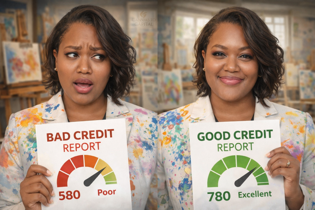 Bad credit vs good credit - canvas 2 capital
