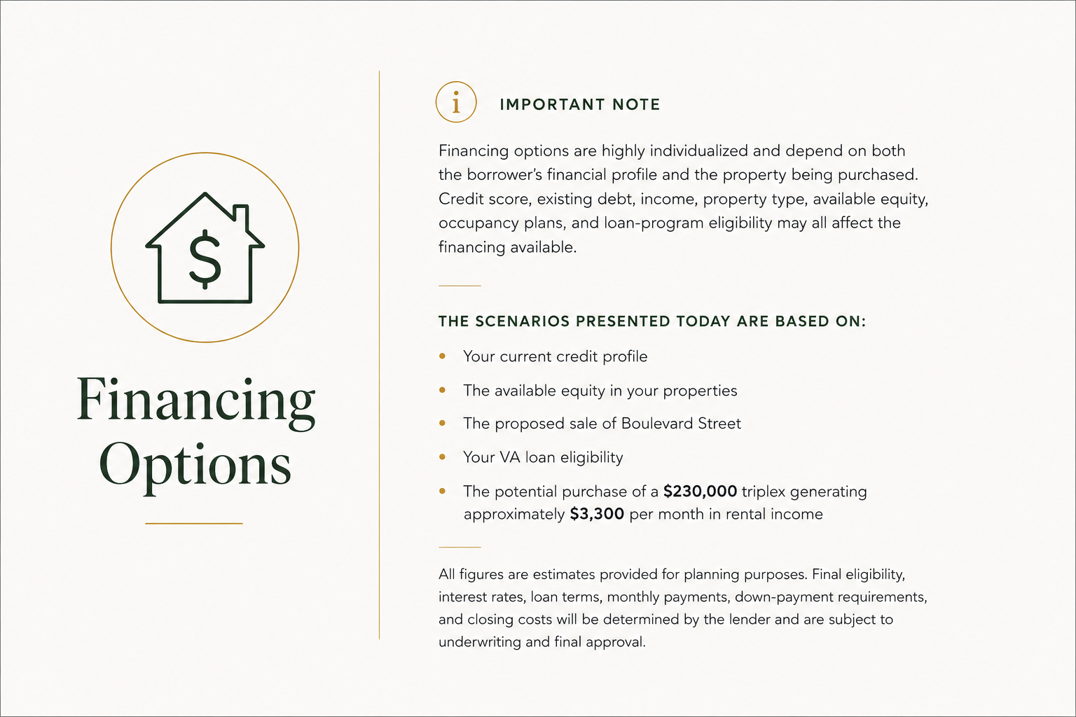 financing options